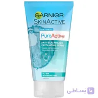 ژل اسکراب پاک کننده عمیق منافذ پوست گارنیر مدل GARNIER | Pure Active