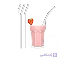 نی شیشه ای ساده بسته 6 عددی