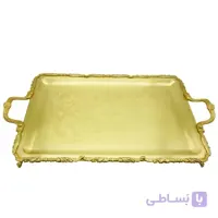 سینی کشیده پایه دار برنجی ایران کادو مدل 301b ا Irankado B301 Brass Tray