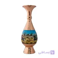 گلدان مسی طرح اسب و شکار