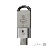 فلش ۶۴ گیگ کوئین تک QUEEN TECH Fact Plus + تبدیل OTG ا QUEEN TECH Fact Plus 64GB USB2.0 flash memory With OTG