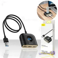 هاب شارژر چهار پورت بیسوس Baseus Square Round USB 3.0 Hub CAHUB-AY01