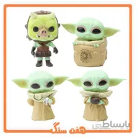 فیگور بیبی یودا گروگو جنگ ستارگان طرح فانکوپاپ مجموعه 4 عددی Baby Yoda Star Wars Funko POP