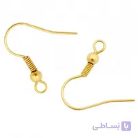 عصای گوشواره طلایی فنر دار بسته 20 عددی
