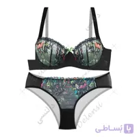 شورت و سوتین مشکی ست توری