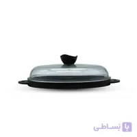 تابه استیک پز گرد درب شیشه ای