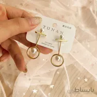 گوشواره هندسی مرواریدی
