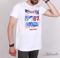 تیشرت یقه گرد مردانه سفید مدل CHPTR 62