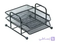 کازیه دوطبقه توری فلزی رنگ مشکی