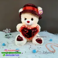 عروسک خرس قلب به دست ولنتاین