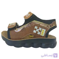 صندل پسرانه اف وایت قهوه ای 22