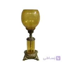 شمعدان عسلی بلند پایه برنز