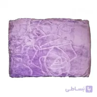 پتو دو نفره تیسا طرح گل برجسته | رنگ یاسی