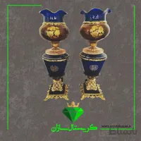 چراغ نفتدان مدل لامپا درباری سرمه ای رنگ کد N1296 کریستال سازان