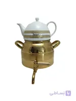 کتری وقوری نزاز۳۰۰۸ طلایی ساده ۳لیتر