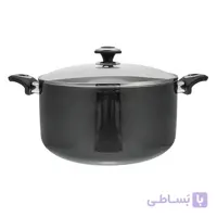 قابلمه سایز 28 گرانیتا نوک مدادی با درب شیشه ای زرساب کد GT-428B