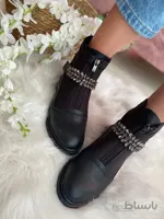 نیم بوت جلو نگین مشکی ترک کد 3995213