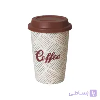 ماگ سرامیکی درب سیلیکونی طرح coffee