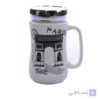 ماگ درب اینه ای مدل کلاسیک enjoy life ceramic cup ایفل ا ENJOY LIFE ceramic cup