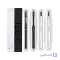 مسواک شیائومی با پک 4 عددی Dr.Bei Bass Toothbrush (Bamboo) 4pcs