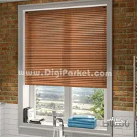 پرده کرکره فلزی پرفراژ برنزی ۱۶ میلیمتری p908