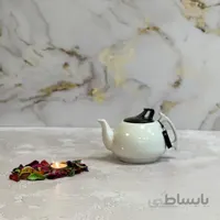 قوری شکس مدل مینا رنگ سفید