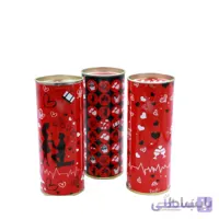 شکلات عشق پک قوطی فلزی قرمز در 2 سایز