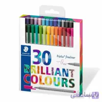 روان نویس نوک نمدی استدلر 30 رنگ جعبه مقوایی Staedtler Fineliner 30 colors