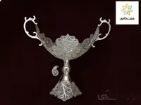 کشکول گرد پایه دار ملیله کد ۱۰۷۴۲