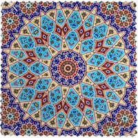 رومیزی مخمل مربع شمسه