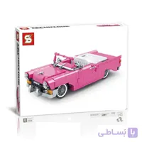 اسباب بازی لگو ساختنی ماشین صورتی کادیلاک مدل Famous Vehicle Model 8404-اسباب بازی