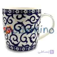 ماگ چینی LLSAIDA نقش شرقی سرمه ای مدل 506