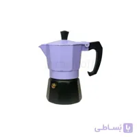 قهوه ساز موکاپات دو رنگ بنفش روشن مشکی سایز 2 نفره ا Black Purple Mokapot 2 cups