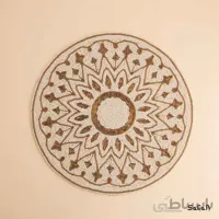 رومیزی منجوق دوزی کرم مدل 2