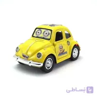 ماشین فلزی فولکس اسباب بازی طرح مینیون موزیکال عقب کش