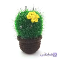جای سوزن ته گرد رومیزی بافتنی طرح کاکتوس