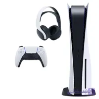 کنسول بازی سونی PS5 | به همراه یک دسته اضافه + پایه شارژر + هدست ا PlayStation 5 Drive + 1 extra controller + charger + Headset