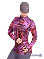 تیشرت نیم زیپ فینگردار ورزشی زنانه کد 02 ا Womens sports finger zipper Tshirt code 02