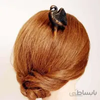 گیره مو دستساز چوبی طرح قو