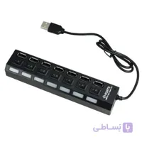 هاب 7 پورت USB 2.0 کلید دار کی نت KNET