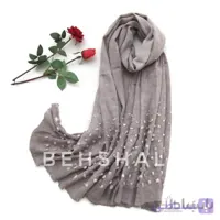 شال سنگشور وارداتی شکوفه دار رنگ سرکه ای