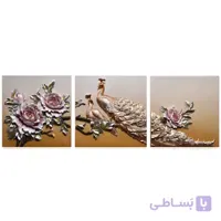 تابلو برجسته طرح طاووس و گل مگنولیا کد DE8372BE