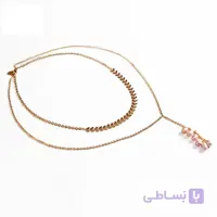 گردنبند استیل دو ردیف مدل 2107
