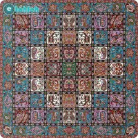 رومیزی مربع ترمه طرح امپراطور کد ۱۰۰۸