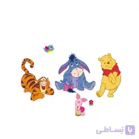 استیکر اتاق کودک مدل دوستان پو