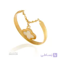 انگشتر طلا زنانه با آویز طرح ونکلیف کد CR338