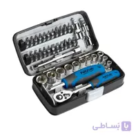 جعبه بکس 38 پارچه 1/4 اینچ نووا مدل NTS-7303 ساخت تایوان ا Nova 38 Pcs 1/4 inch Socket & Bits Set NTS-7303