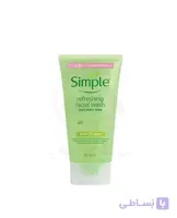 ژل شستشوی صورت مدل Refreshing حجم 150میل سیمپل ا Simple Refreshing Facial Wash Gel 150ml
