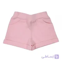 شورت پادار صورتی طرح خرگوش تکه دوزی برگ سبز Barge Sabz