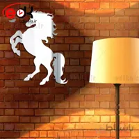 اینه دکوراتیو دیواری فانتزی طرح اسب در پنج رنگ بسته یکی